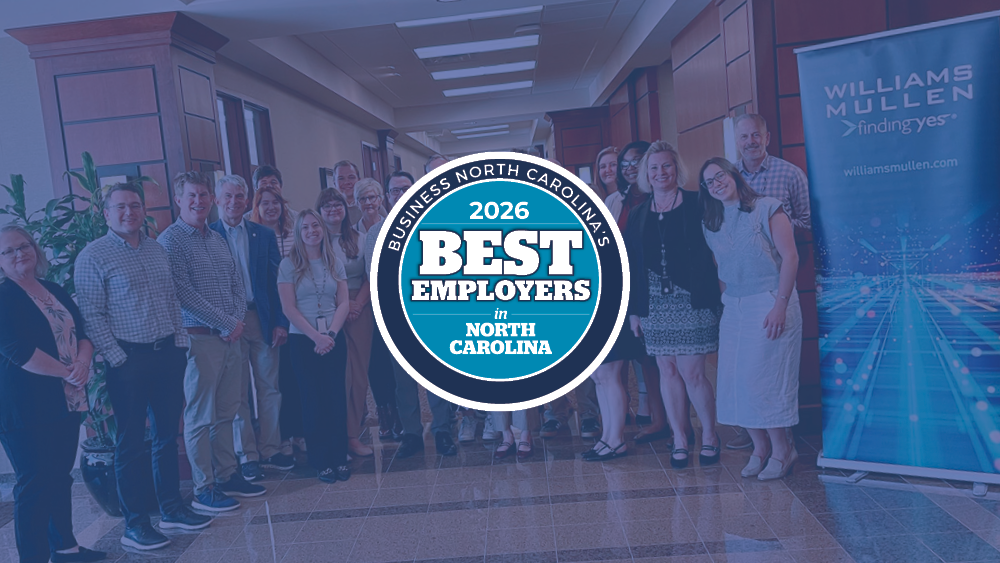 2026 Best Employers NC photo | Williams Mullen award